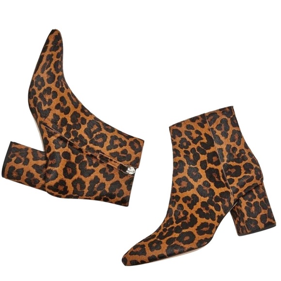zara leopard booties